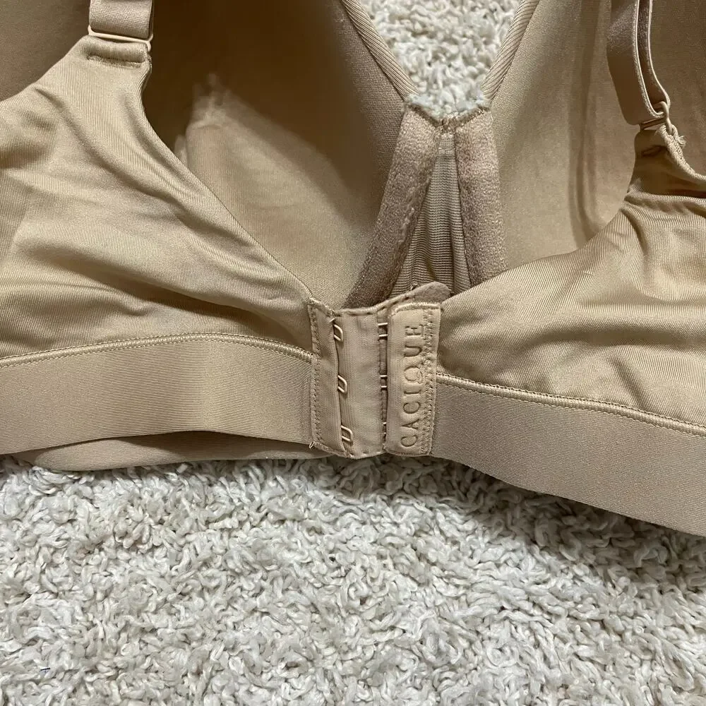 Cacique Lane Bryant 44C Beige Mesh Lightly Lined Full Coverage Underwire Bra